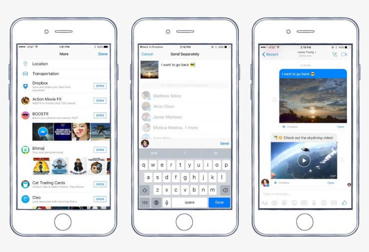 Facebook Messenger Dropbox