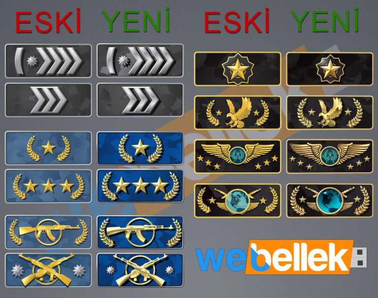 CS: GO Rütbe Görselleri Tekrar Değişti - Webellek